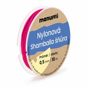 Manumi Nylonová šňůrka na Shamballa náramky 0,5mm/10m tmavě růžová č.5 - 1 ks
