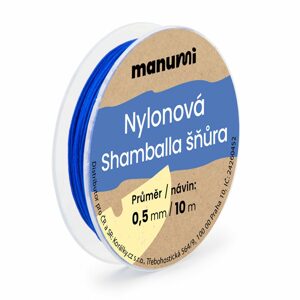 Manumi Nylonová šňůrka na Shamballa náramky 0,5mm/10m modrá č.8 - 1 ks