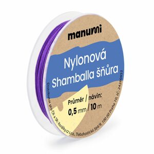 Manumi Nylonová šňůrka na Shamballa náramky 0,5mm/10m fialová č.10 - 1 ks
