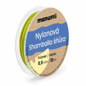 Manumi Nylonová šňůrka na Shamballa náramky 0,5mm/10m zelená č.12 - 1 ks