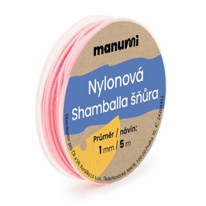 Manumi Nylonová šňůrka na Shamballa náramky 1mm/5m světle růžová č.17 - 1 ks