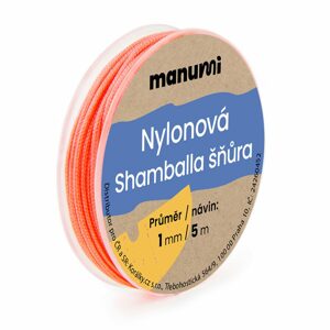 Manumi Nylonová šňůrka na Shamballa náramky 1mm/5m lososová č.18 - 1 ks