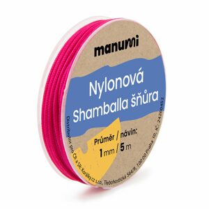 Manumi Nylonová šňůrka na Shamballa náramky 1mm/5m tmavě růžová č.20 - 1 ks