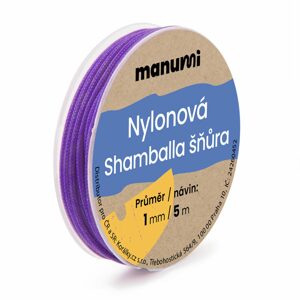 Manumi Nylonová šňůrka na Shamballa náramky 1mm/5m fialová č.25 - 1 ks