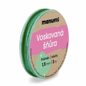 Manumi Voskovaná šňůra 1,5mm/3m zelená - 1 ks