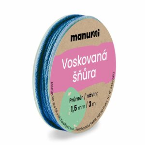 Manumi Voskovaná šňůra 1,5mm/3m tmavě modrá - 1 ks