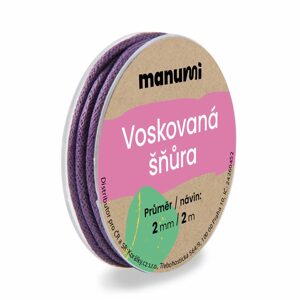 Manumi Voskovaná šňůra 2mm/2m fialová - 1 ks