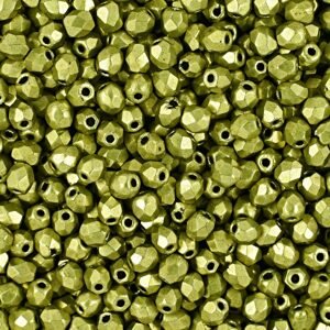Broušené korálky 3mm Saturated Metallic Primrose Yellow - 60 ks