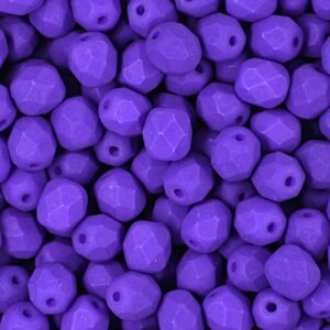 Broušené korálky 6mm Neon Purple - 30 ks