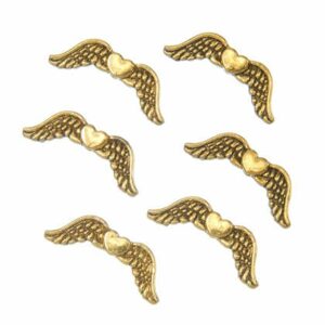 Andělská křídla 20x7x3mm zlatá č.6 - 30 ks