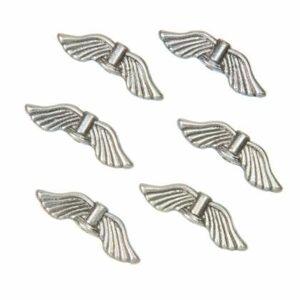Andělská křídla 21x6,5x2,5mm stříbrná č.7 - 20 ks