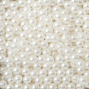 Plastové korálky imitace perel 6mm - 30 ks