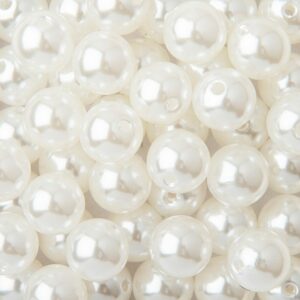 Plastové korálky imitace perel 12mm - 15 ks