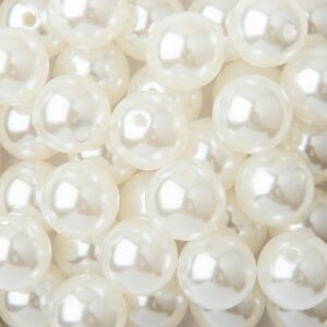 Plastové korálky imitace perel 14mm - 13 ks
