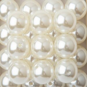 Plastové korálky imitace perel 16mm - 11 ks