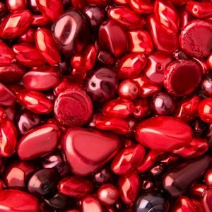 Estrela Směs voskových perel červená - 75 g