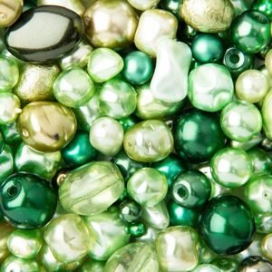 Estrela Směs voskových perel zelená - 75 g