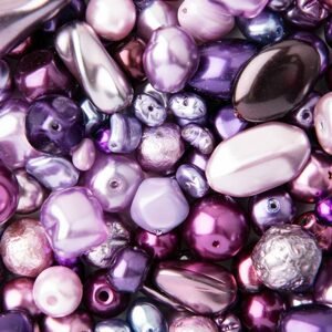 Estrela Směs voskových perel fialová - 75 g