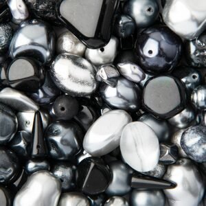 Estrela Směs voskových perel černá - 75 g