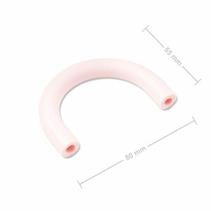 Silikonové kousátko ve tvaru U Baby Pink - 1 ks