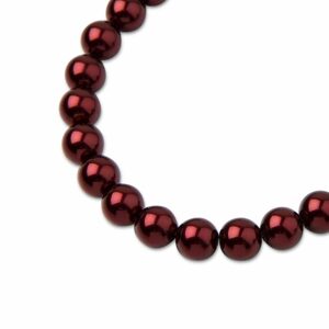 PRECIOSA a.s. Preciosa kulatá perla MAXIMA 6mm Pearl Effect Bordeaux - 20 ks