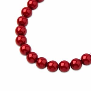 PRECIOSA a.s. Preciosa kulatá perla MAXIMA 6mm Pearl Effect Red - 20 ks