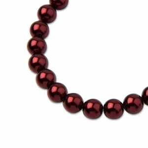 PRECIOSA a.s. Preciosa kulatá perla MAXIMA 8mm Pearl Effect Bordeaux - 15 ks