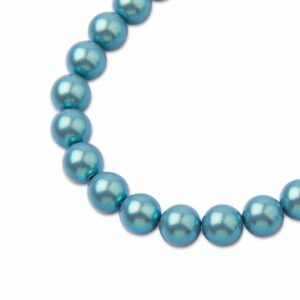 PRECIOSA a.s. Preciosa kulatá perla MAXIMA 8mm Pearlescent Blue - 15 ks