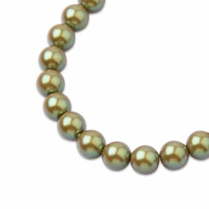 PRECIOSA a.s. Preciosa kulatá perla MAXIMA 8mm Pearlescent Khaki - 15 ks
