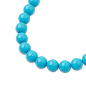 PRECIOSA a.s. Preciosa kulatá perla MAXIMA 8mm Crystal Aqua Blue - 15 ks