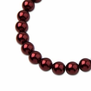 PRECIOSA a.s. Preciosa kulatá perla MAXIMA 10mm Pearl Effect Bordeaux - 12 ks