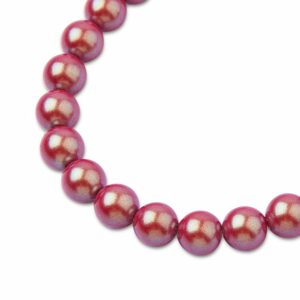 PRECIOSA a.s. Preciosa kulatá perla MAXIMA 10mm Pearlescent Red - 12 ks