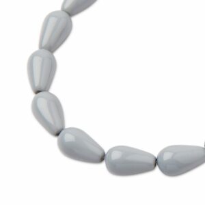 PRECIOSA a.s. Preciosa perla hruška 15x8mm Crystal Ceramic Grey - 8 ks
