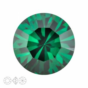 PRECIOSA a.s. Preciosa MC Šaton MAXIMA SS39 Emerald - 6 ks