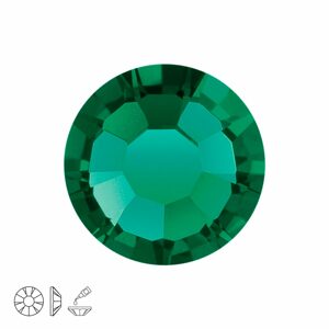 PRECIOSA a.s. Preciosa MC nalepovací šatonová růže MAXIMA SS16 Emerald - 24 ks