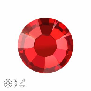 PRECIOSA a.s. Preciosa MC nalepovací šatonová růže MAXIMA SS16 Red Velvet - 24 ks