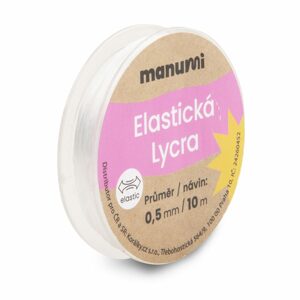 Manumi Elastická lycra 0,5mm/10m bílá - 5 ks - 5 ks