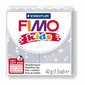 Staedtler FIMO Kids 42g (8030-812) stříbrná s třpytkami - 3 ks