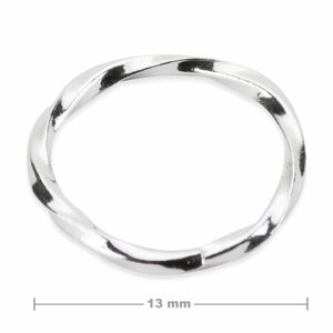 Stříbrný spojovací ozdobný kroužek 13mm č.565 - 10 ks
