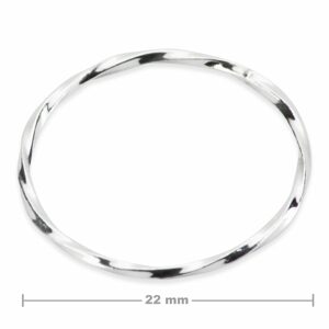 Stříbrný spojovací ozdobný kroužek 22mm č.566 - 10 ks