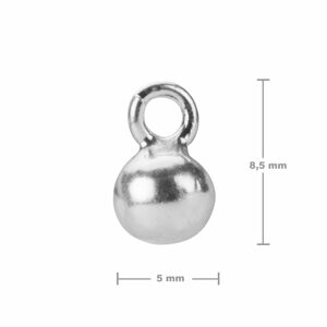 Stříbrný přívěsek kulička 5mm č.479 - 10 ks
