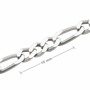 Stříbrný řetízek v metráži figaro 2,5mm č.419 - 100 cm