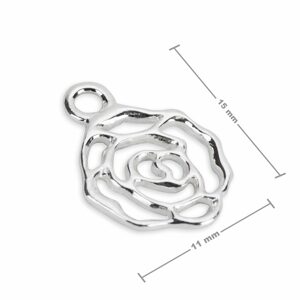 Stříbrný přívěsek růže č.500 - 5 ks - 5 ks