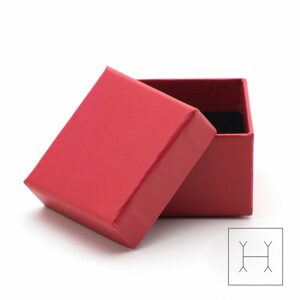 Dárková krabička na šperk červená 43x48x34mm - 10 ks