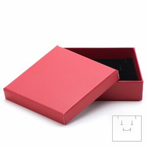 Dárková krabička na šperk červená 83x83x25mm - 10 ks