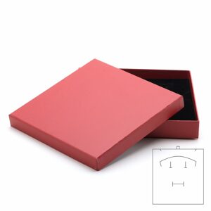 Dárková krabička na šperk červená 158x158x25mm - 5 ks - 5 ks