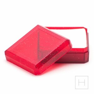 Dárková krabička na šperk červená 38x38x17mm - 20 ks