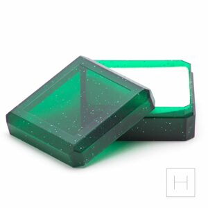 Dárková krabička na šperk zelená 38x38x17mm - 20 ks
