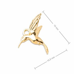 Stříbrný přívěsek kolibřík pozlacený 24K zlatem č.860 - 5 ks - 5 ks