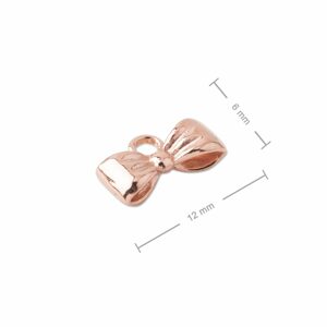Stříbrný přívěsek mašle pozlacený 18K růžovým zlatem č.874 - 5 ks - 5 ks